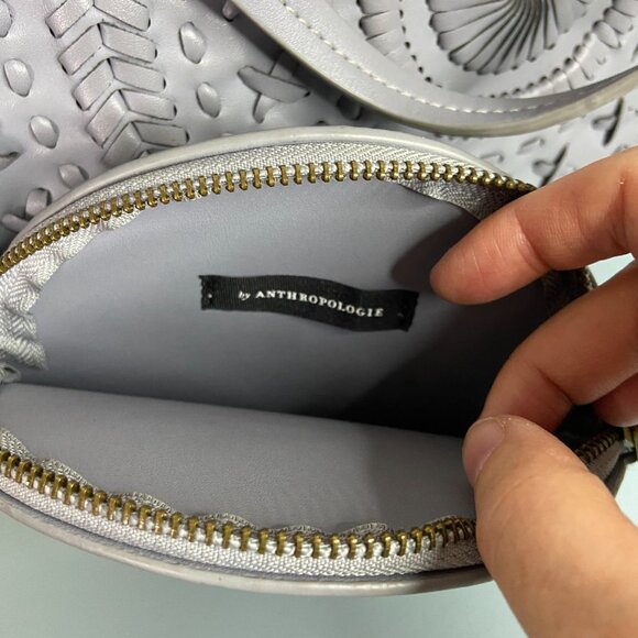 Anthropologie Woven Faux Leather tote purse - Picture 10 of 14